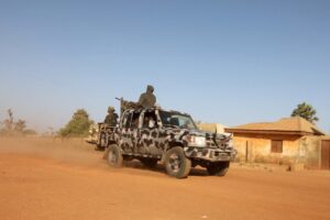 Nigerian military seen on patrol 